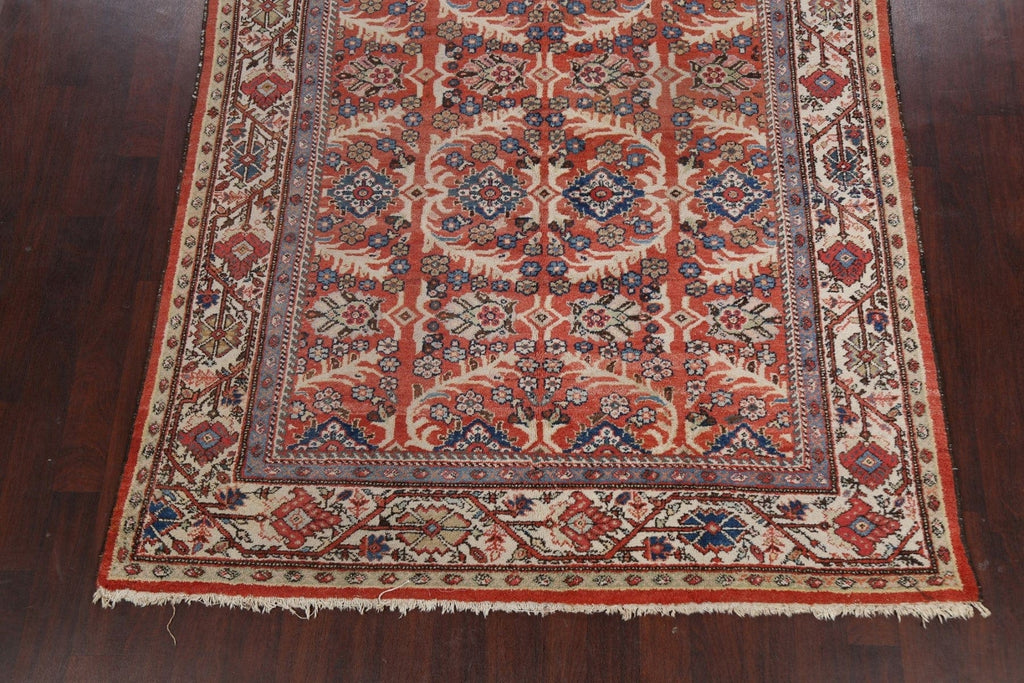 Antique Vegetable Dye Floral Mahal Persian Area Rug 7x10