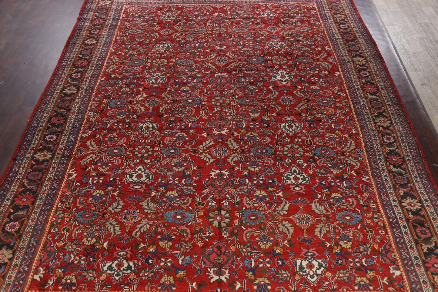 Antique 100% Vegetable Dye Sultanabad Persian Area Rug 12x17