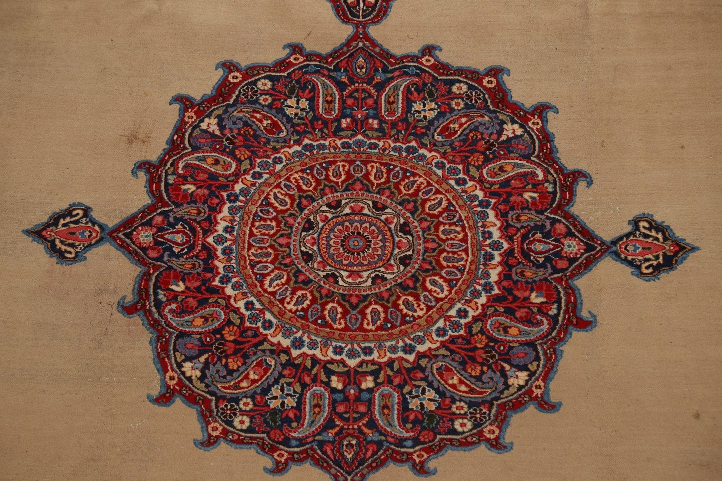 Antique Vegetable Dye Mashad Persian Area Rug 10x13