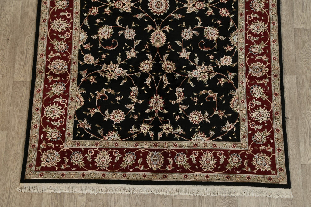 Wool/ Silk Floral Kashan Oriental Area Rug 6x9