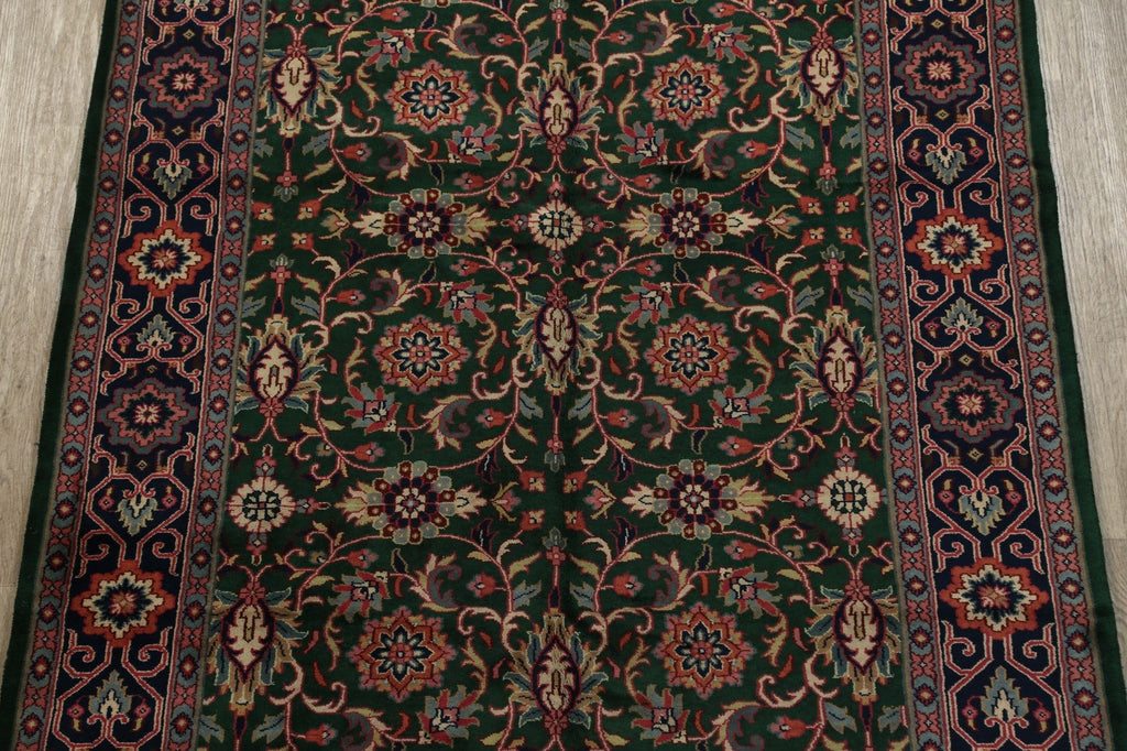 Floral Green Kashan Oriental Area Rug 6x9