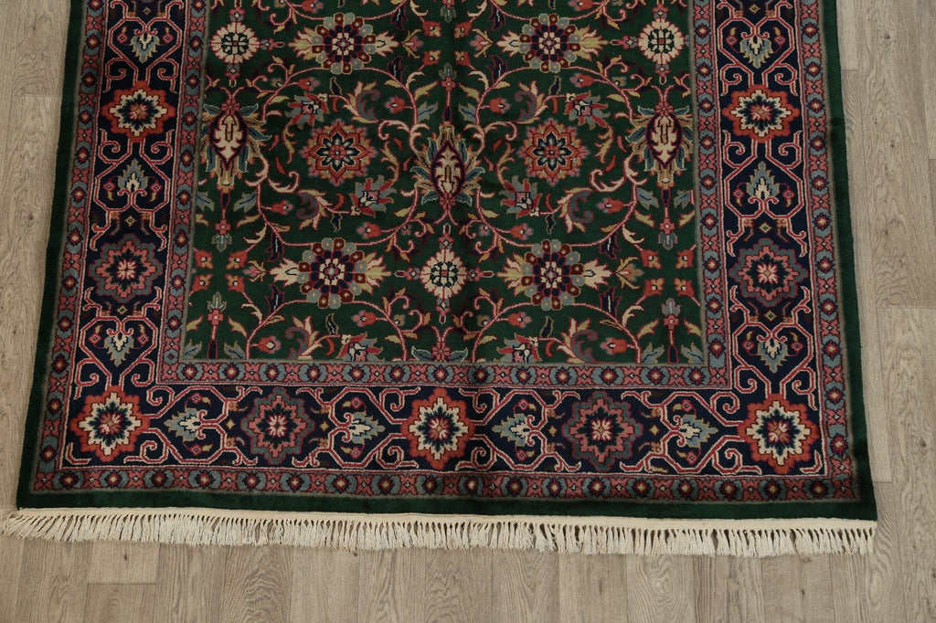 Floral Green Kashan Oriental Area Rug 6x9