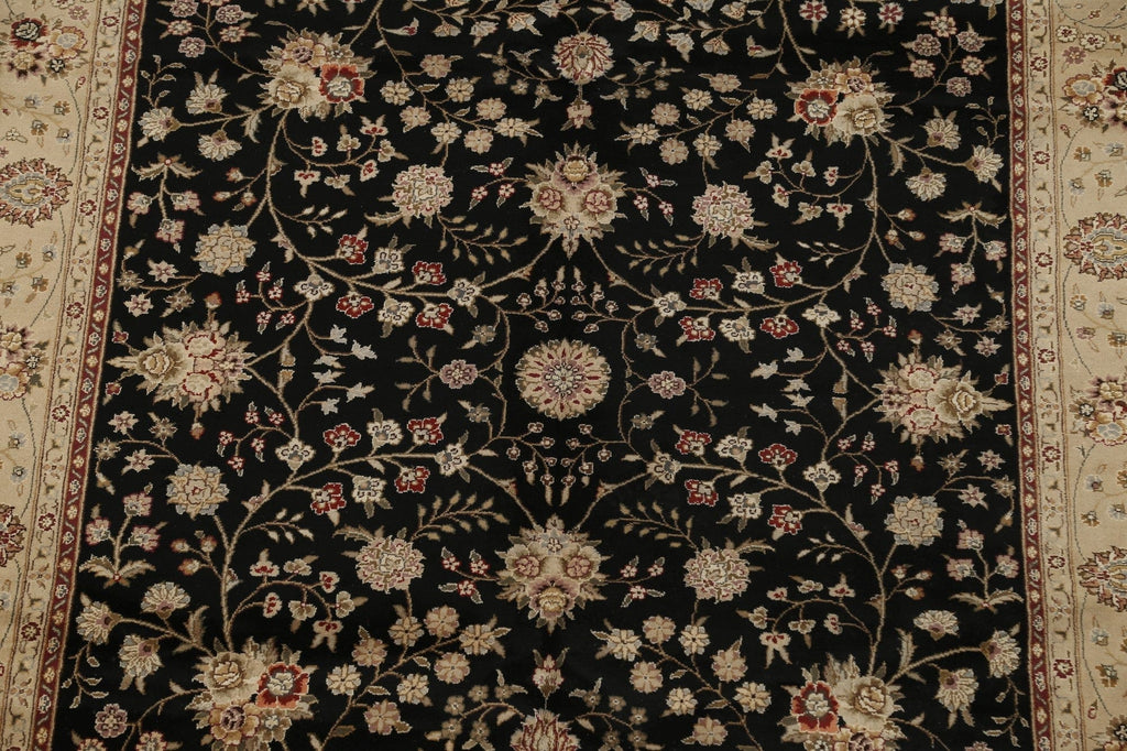 Wool/ Silk Floral Kashan Oriental Area Rug 6x9