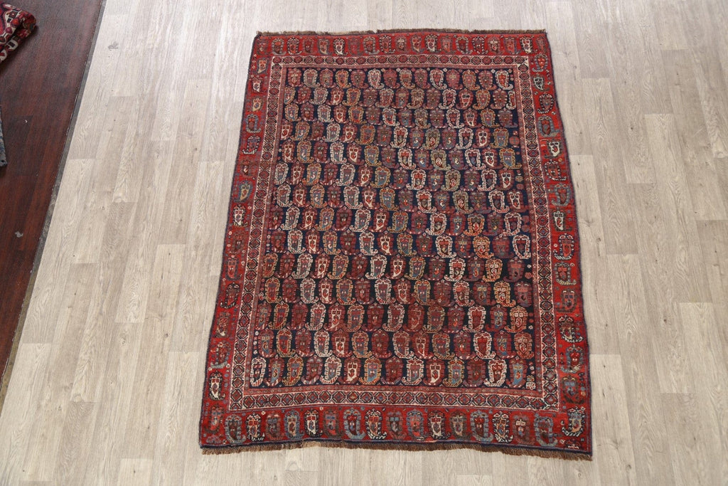 Pre-1900 Antique All-Over Malayer Persian Area Rug 6x7