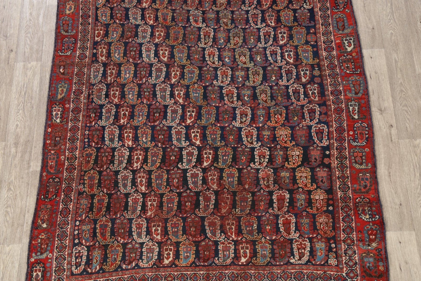 Pre-1900 Antique All-Over Malayer Persian Area Rug 6x7