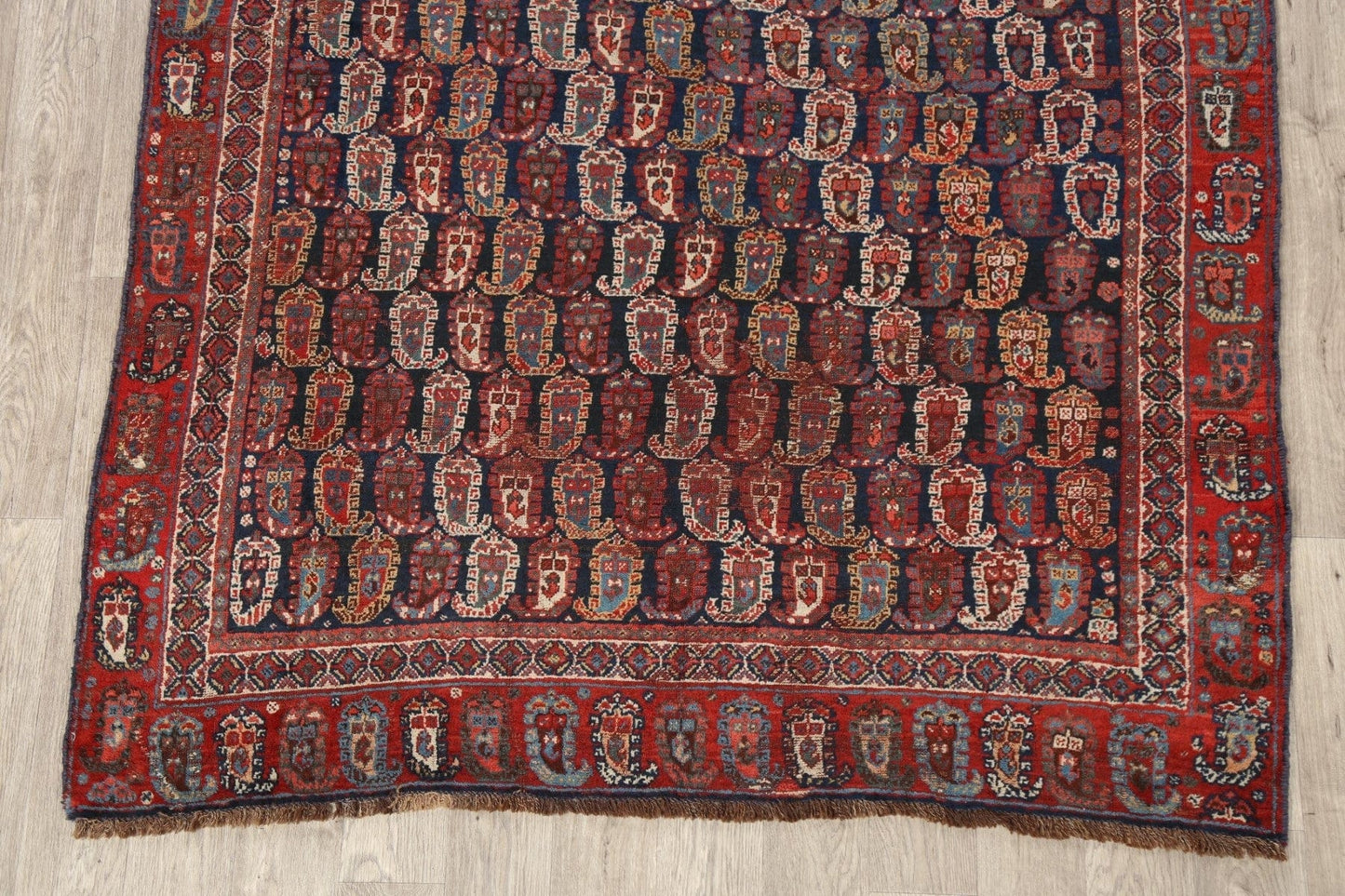 Pre-1900 Antique All-Over Malayer Persian Area Rug 6x7