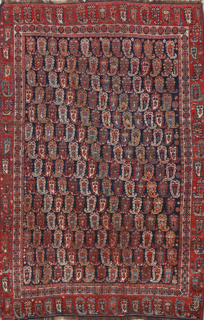 Pre-1900 Antique All-Over Malayer Persian Area Rug 6x7