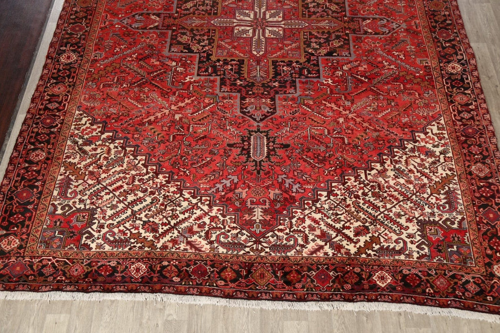 100% Vegetable Dye Geometric Heriz Persian Area Rug 12x15