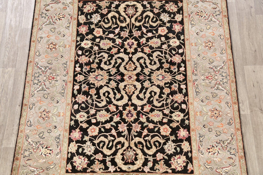 Wool/ Silk Floral Tabriz Oriental Area Rug 5x7