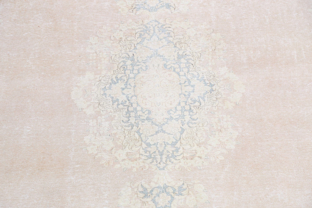 Muted Distressed Kerman Persian Area Rug 10x13