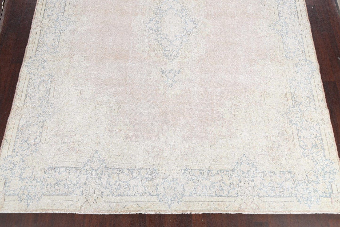 Muted Distressed Kerman Persian Area Rug 10x13