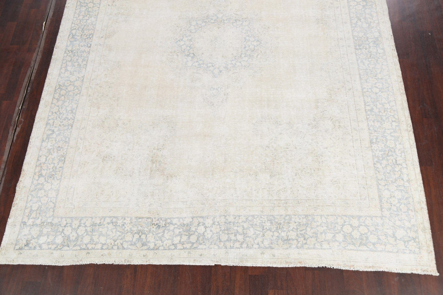 Muted Distressed Kerman Persian Area Rug 10x12