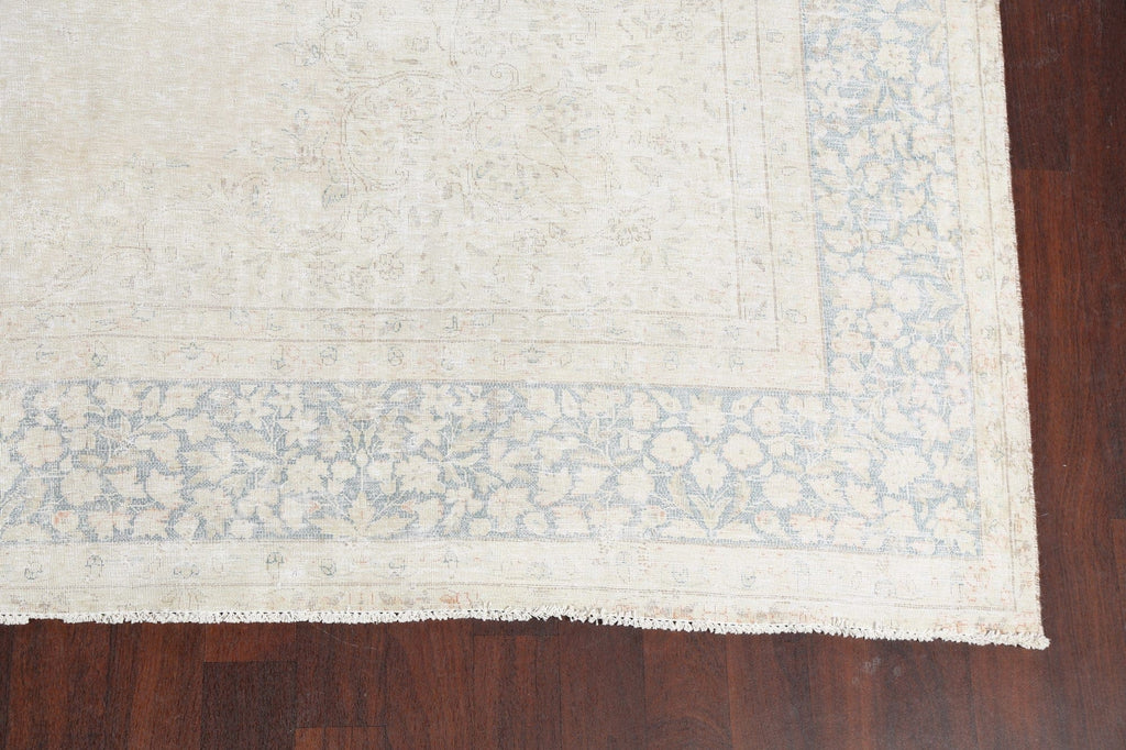 Muted Distressed Kerman Persian Area Rug 10x12