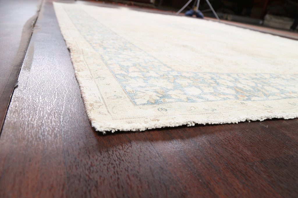 Muted Distressed Kerman Persian Area Rug 10x12