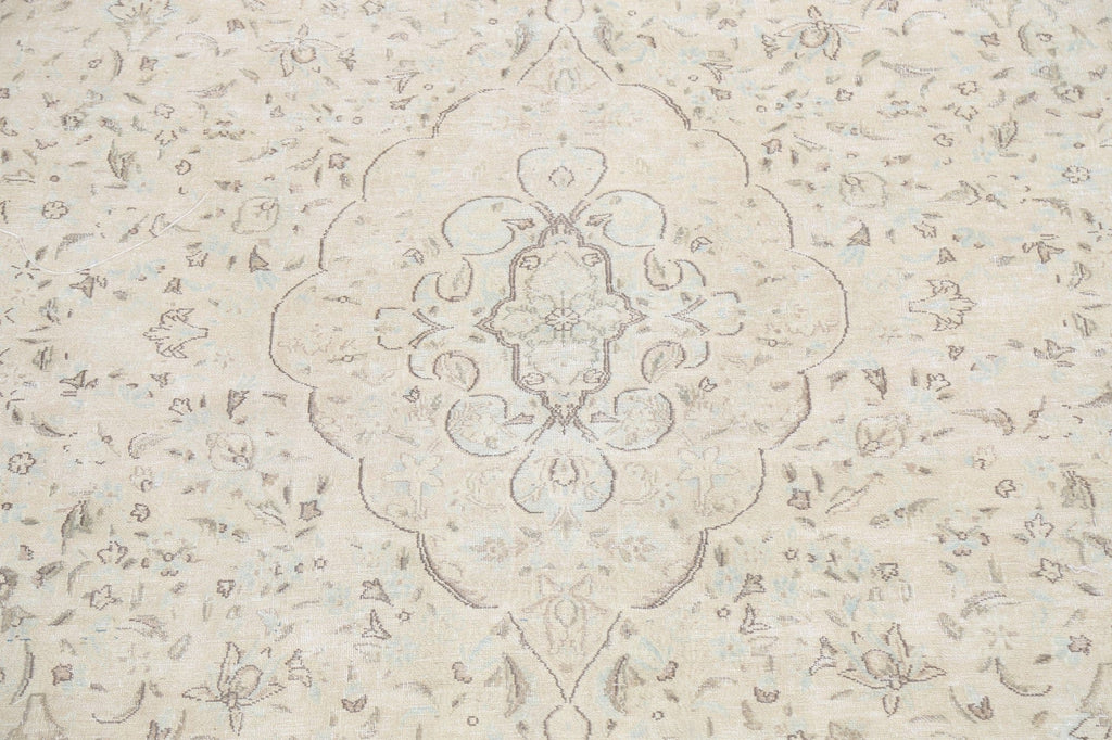 Muted Distressed Kerman Persian Area Rug 10x13