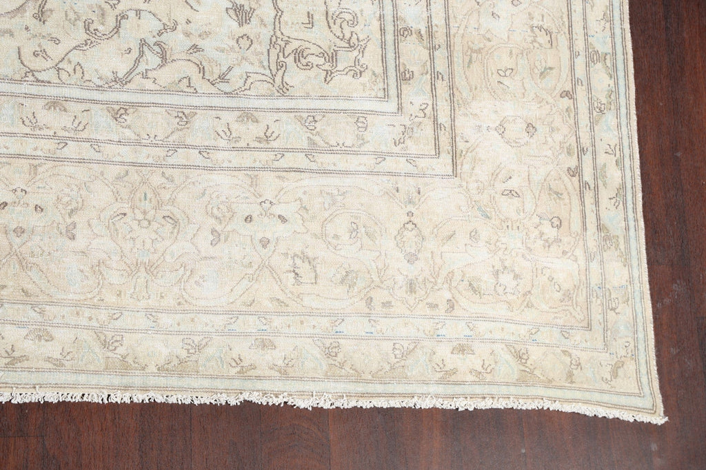 Muted Distressed Kerman Persian Area Rug 10x13