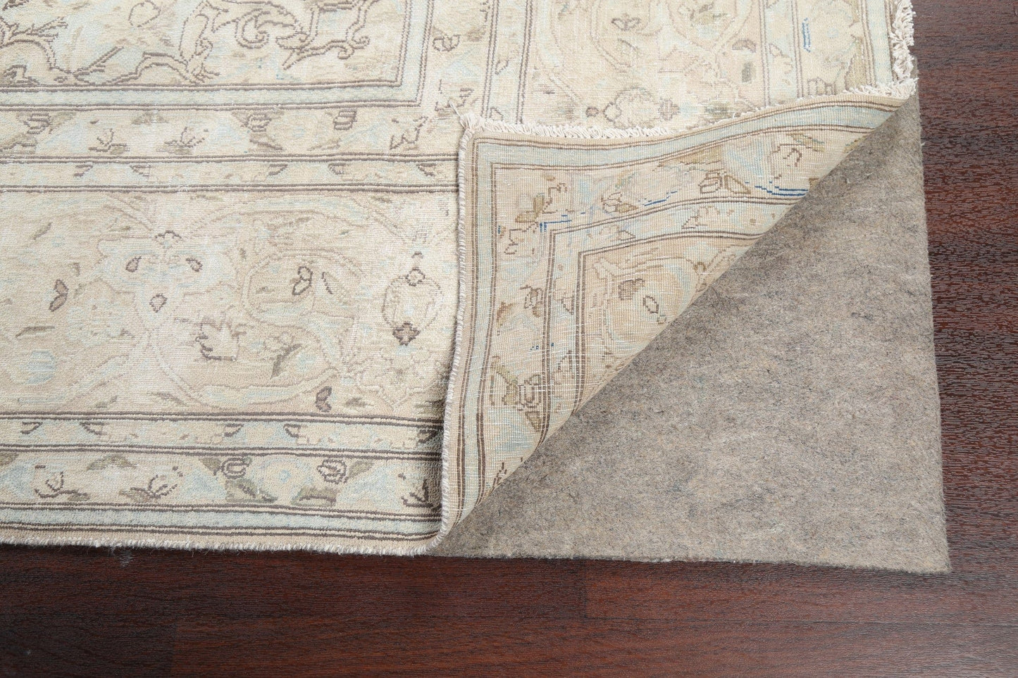 Muted Distressed Kerman Persian Area Rug 10x13