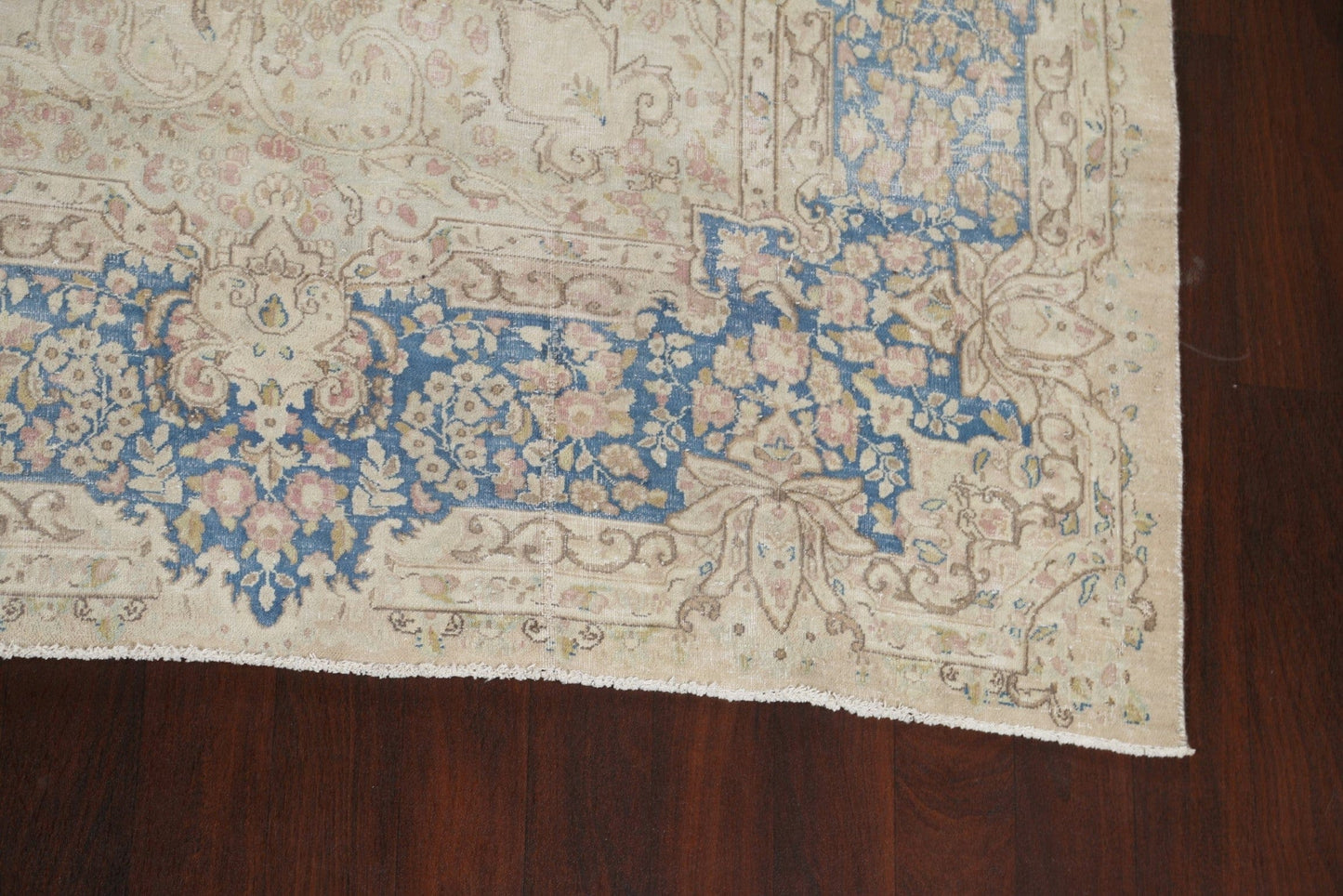 Muted Distressed Kerman Persian Area Rug 10x13