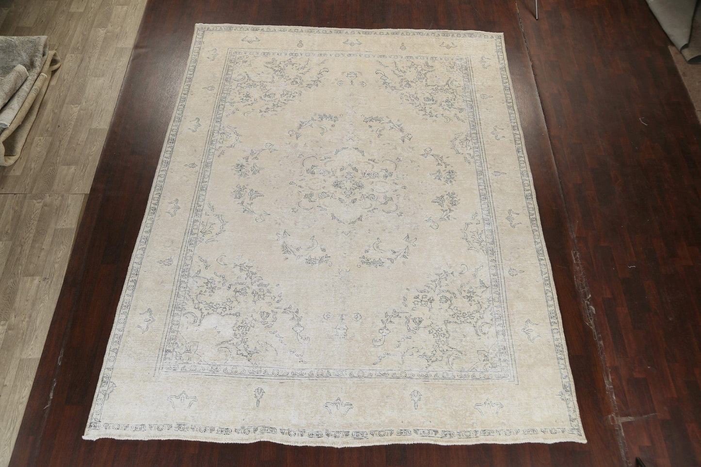 Muted Distressed Tabriz Persian Area Rug 10x12