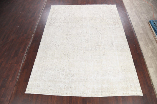 Muted Distressed Tabriz Persian Area Rug 10x13