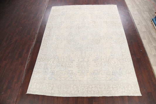 Muted Distressed Tabriz Persian Area Rug 10x13