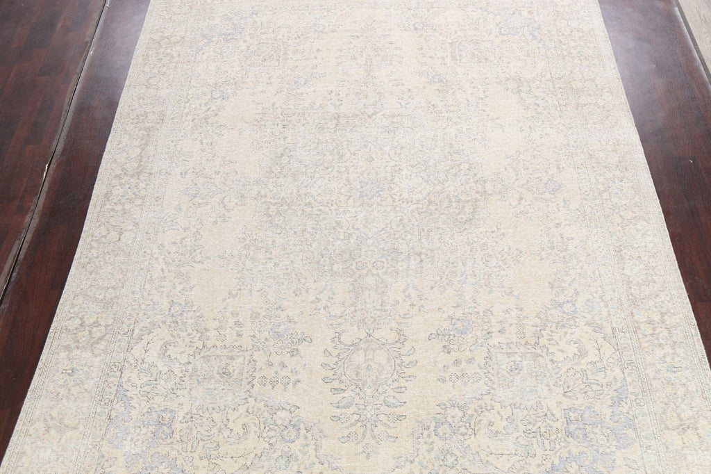 Muted Distressed Tabriz Persian Area Rug 10x13