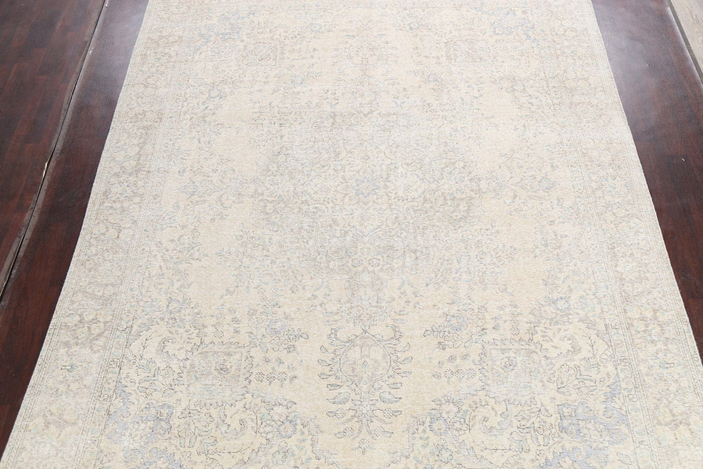 Muted Distressed Tabriz Persian Area Rug 10x13