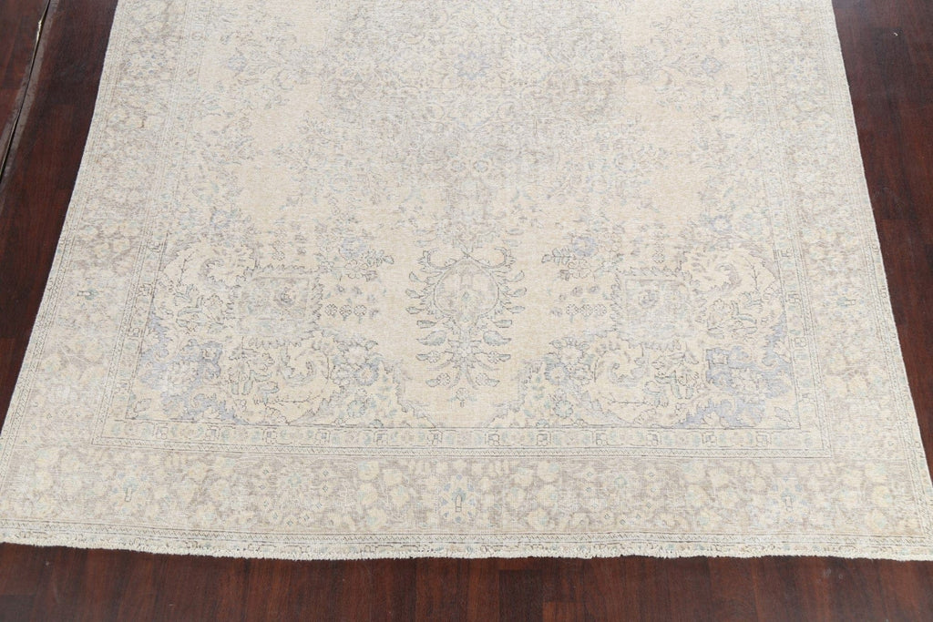 Muted Distressed Tabriz Persian Area Rug 10x13