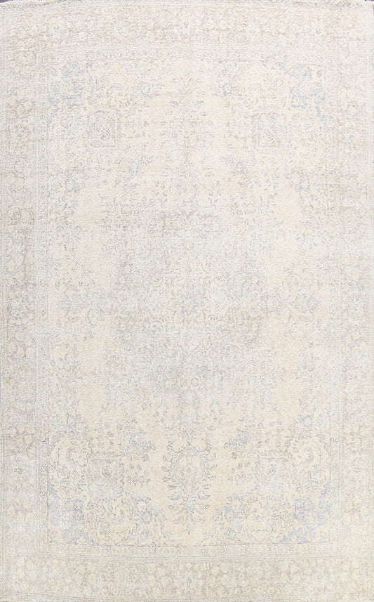 Muted Distressed Tabriz Persian Area Rug 10x13