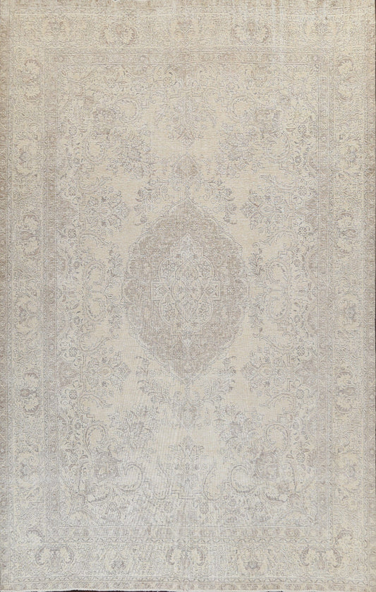 Muted Distressed Tabriz Persian Area Rug 10x12