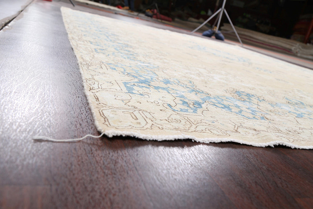 Muted Distressed Kerman Persian Area Rug 10x13