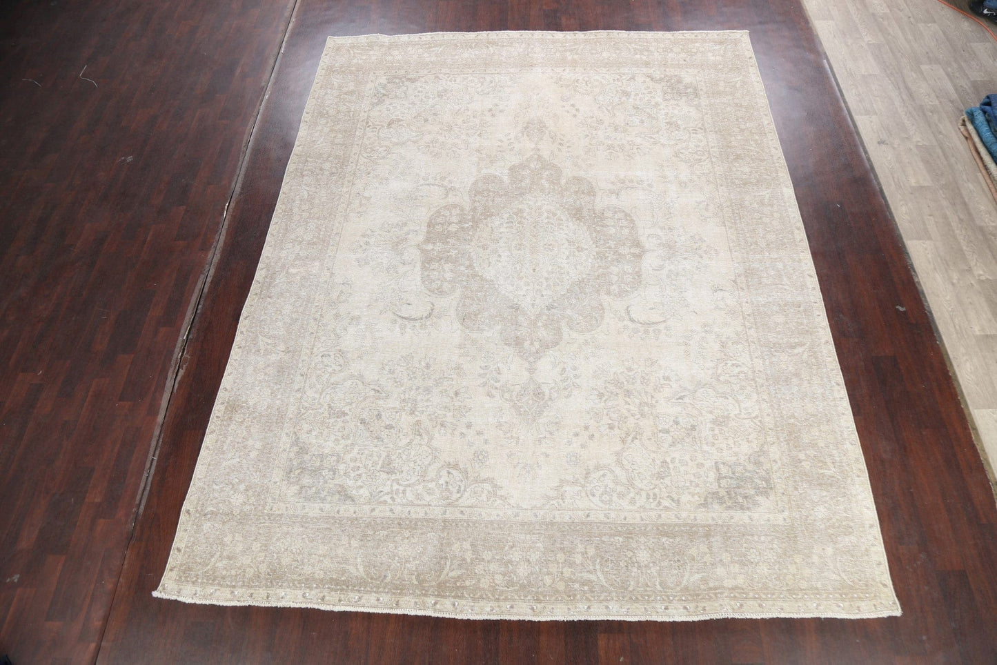 Muted Distressed Tabriz Persian Area Rug 10x12