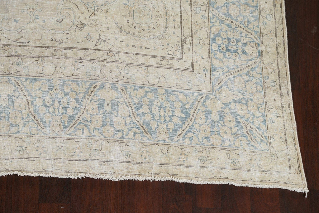 Muted Distressed Kerman Persian Area Rug 10x13