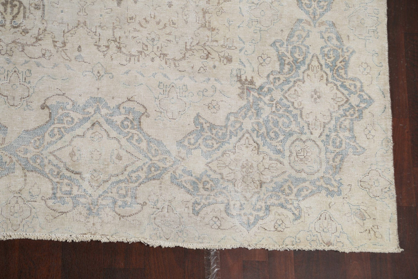 Muted Distressed Kerman Persian Area Rug 10x13