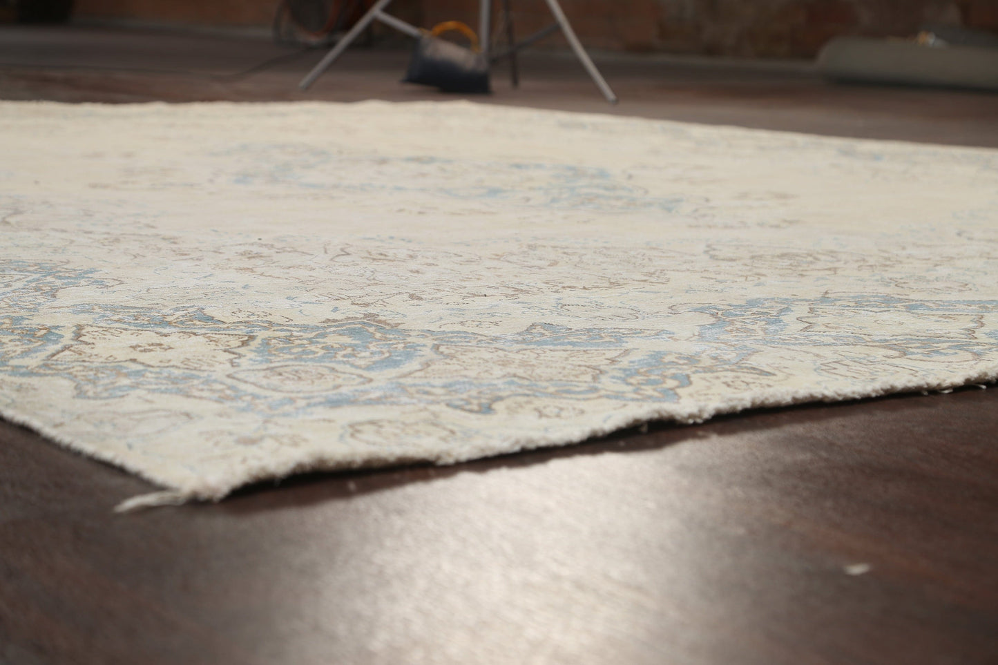 Muted Distressed Kerman Persian Area Rug 10x13