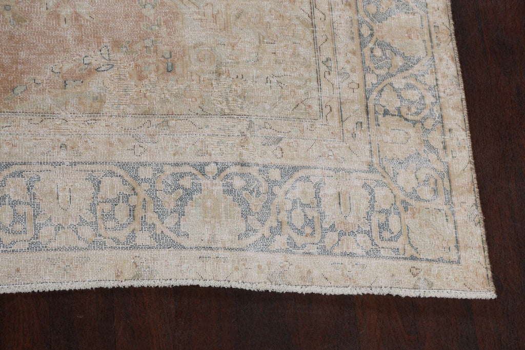 Muted Distressed Kerman Persian Area Rug 8x11