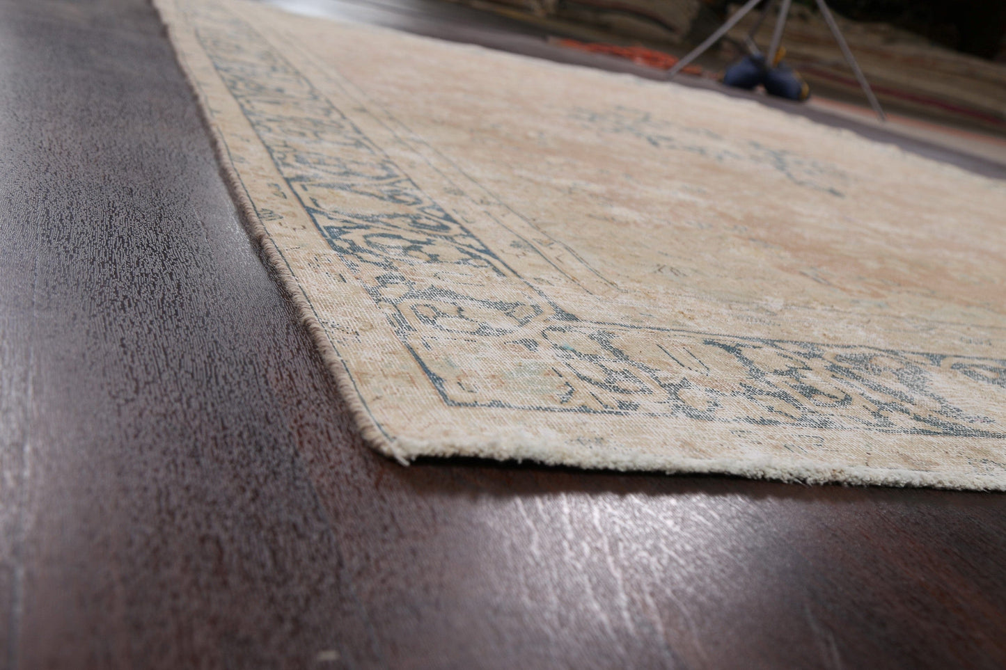 Muted Distressed Kerman Persian Area Rug 8x11