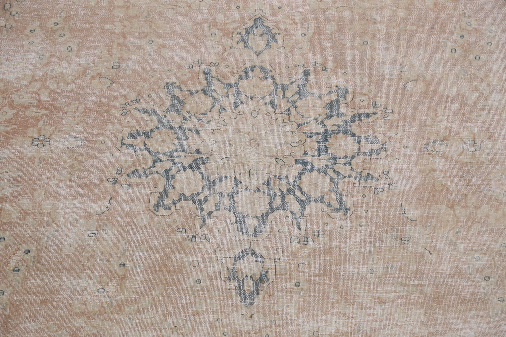 Muted Distressed Kerman Persian Area Rug 8x11