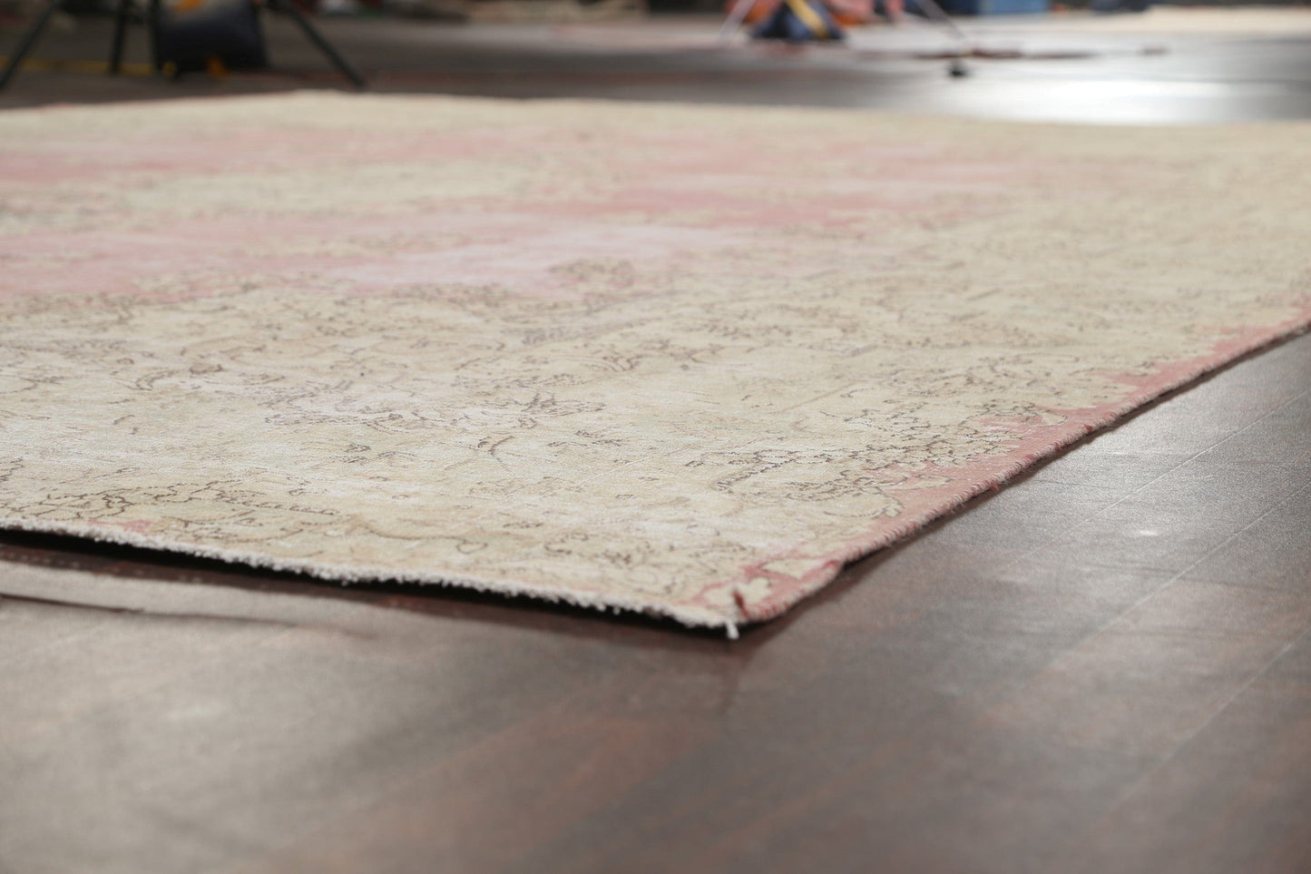 Muted Distressed Kerman Persian Area Rug 10x13