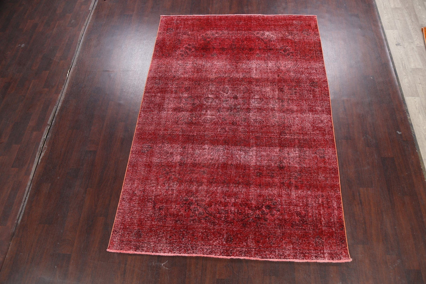 Distressed Over-dyed Tabriz Persian Area Rug 6x9