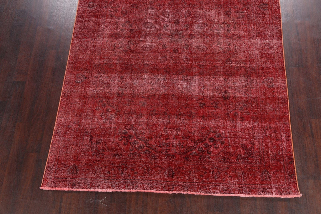 Distressed Over-dyed Tabriz Persian Area Rug 6x9