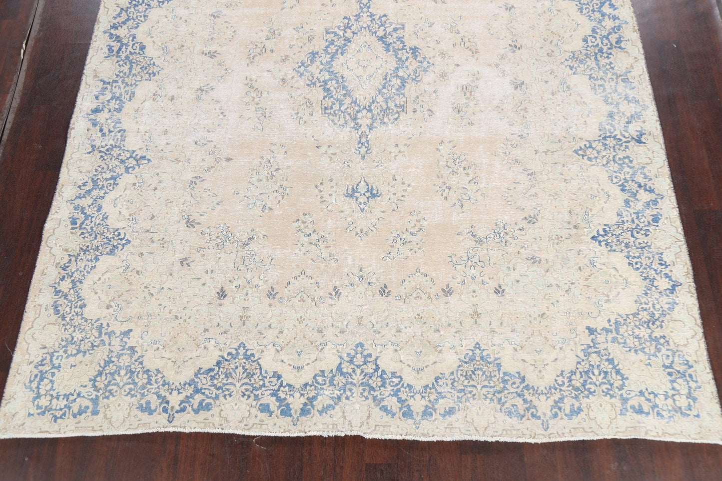 Muted Distressed Kerman Persian Area Rug 10x12