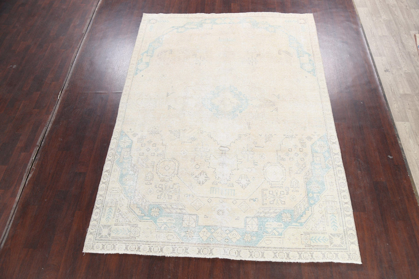 Muted Distressed Tabriz Persian Area Rug 8x11