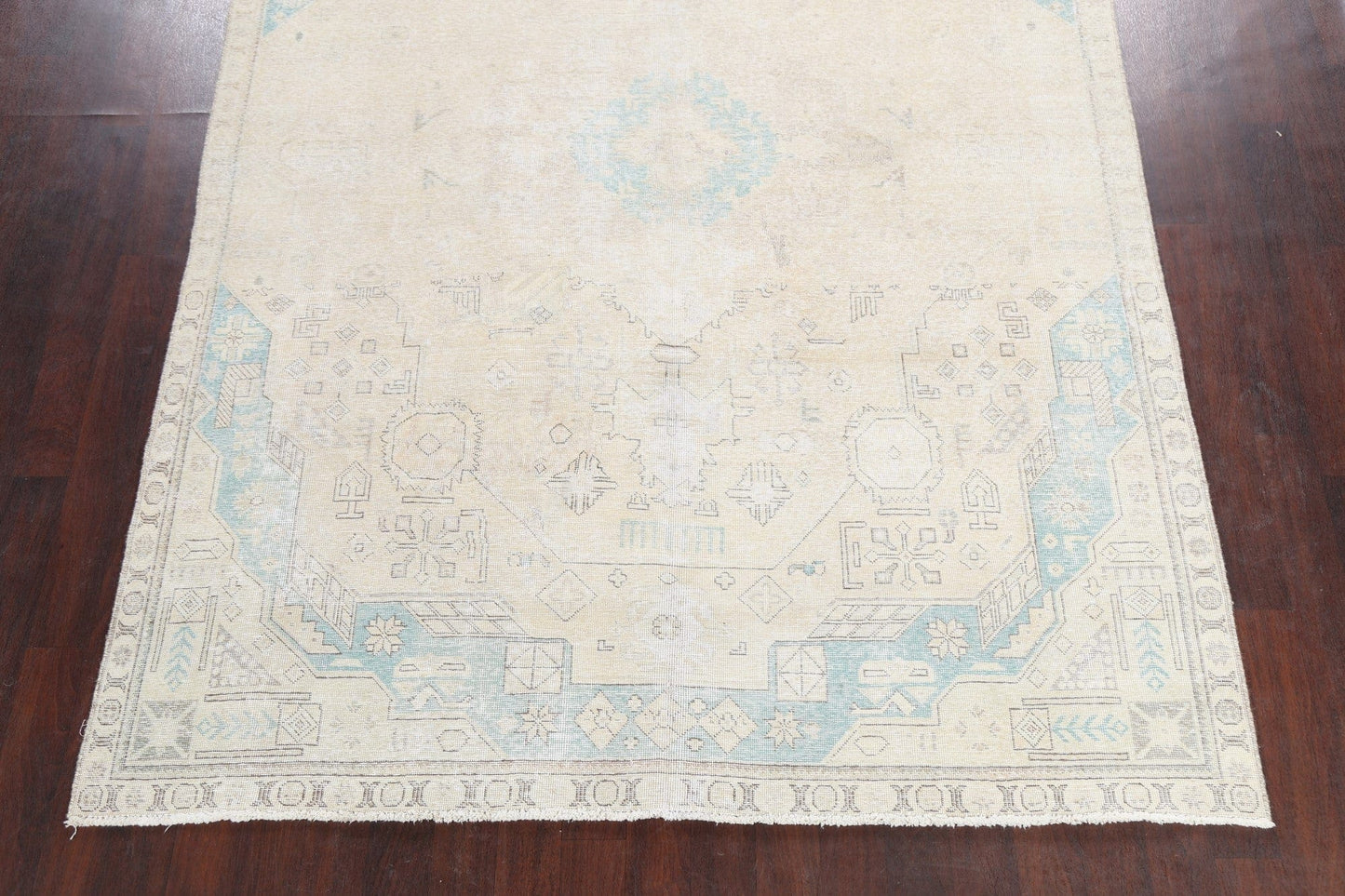 Muted Distressed Tabriz Persian Area Rug 8x11