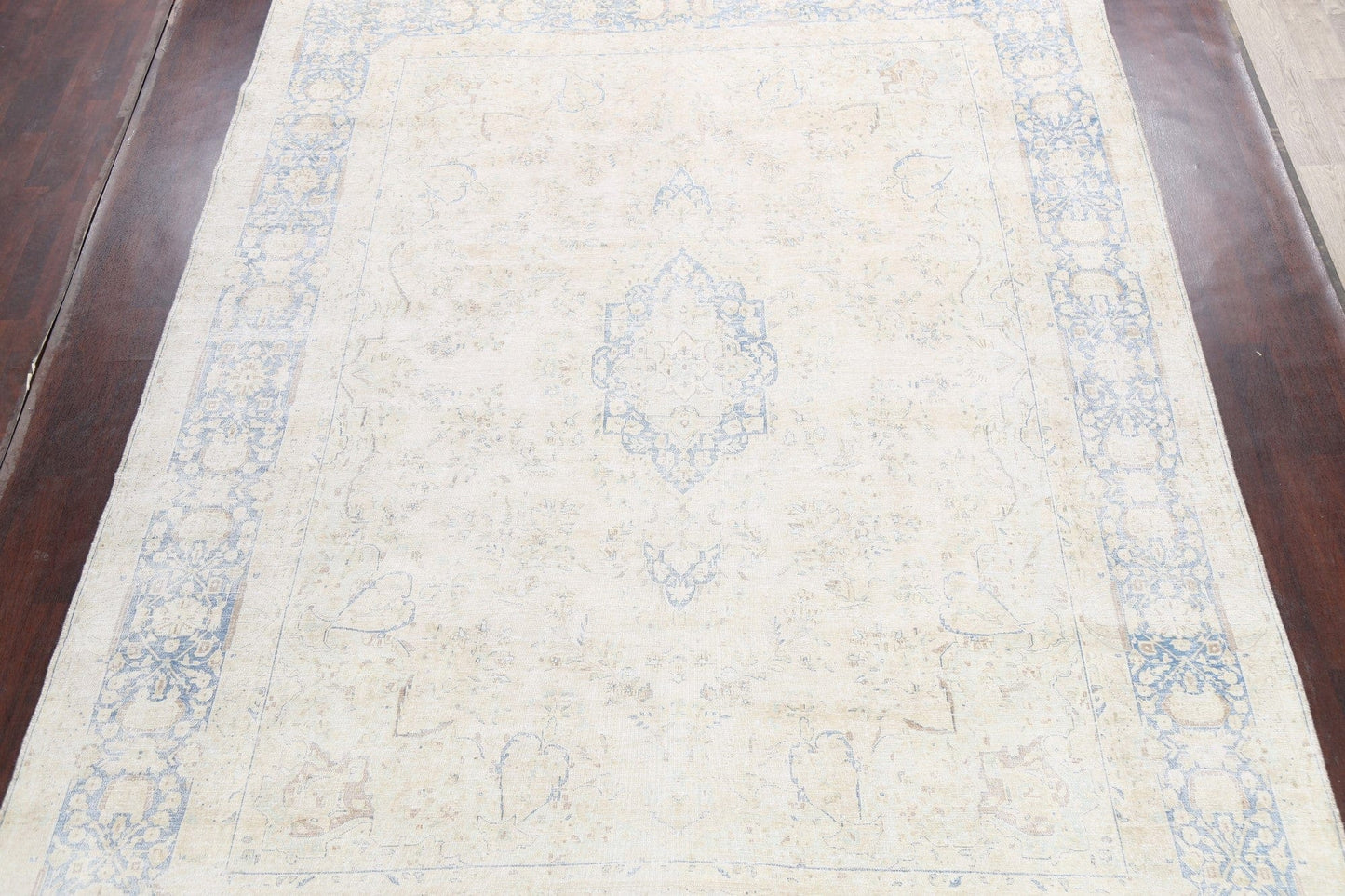 Muted Distressed Kerman Persian Area Rug 10x13