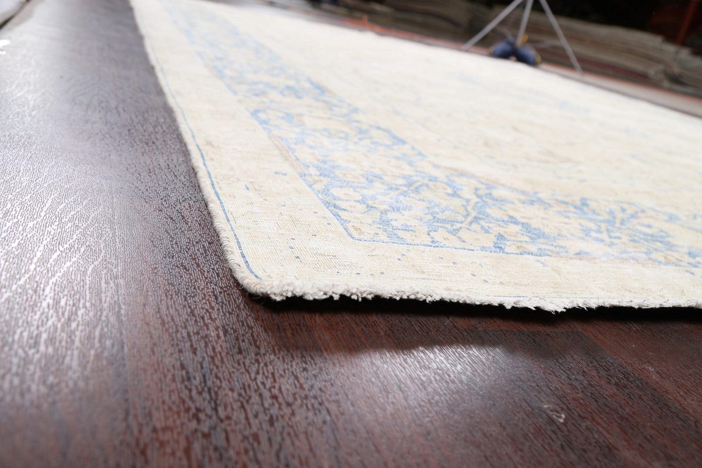 Muted Distressed Kerman Persian Area Rug 10x13