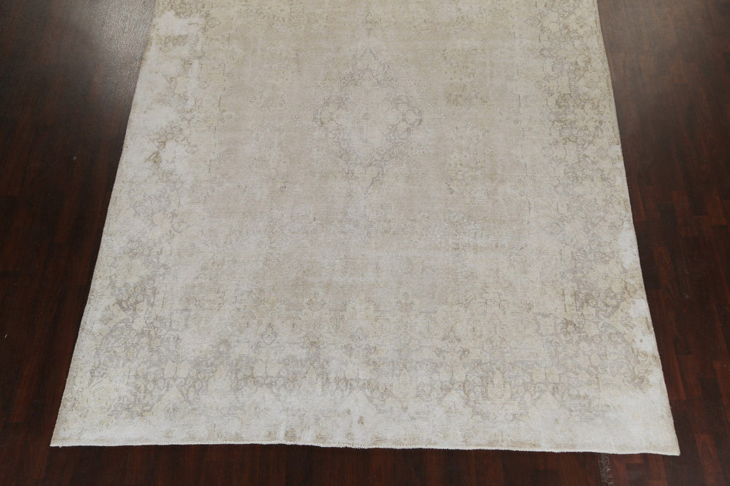 Muted Distressed Kerman Persian Area Rug 10x13