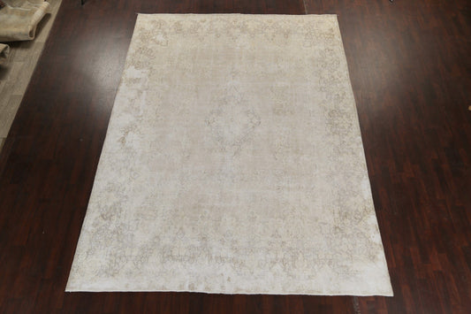 Muted Distressed Kerman Persian Area Rug 10x13