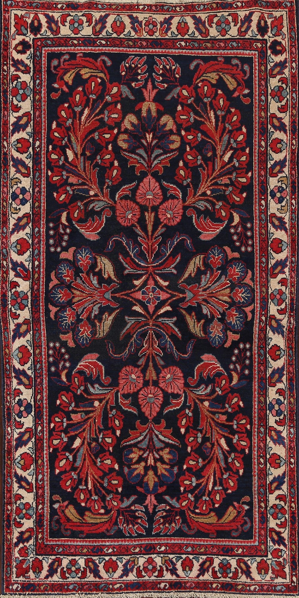 Antique 100% Vegetable Dye Lilian Persian Area Rug 4x8