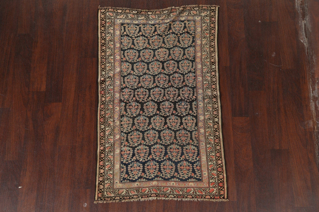 Pre-1900 Antique Vegetable Dye Senneh Bidjar Persian Area Rug 3x5